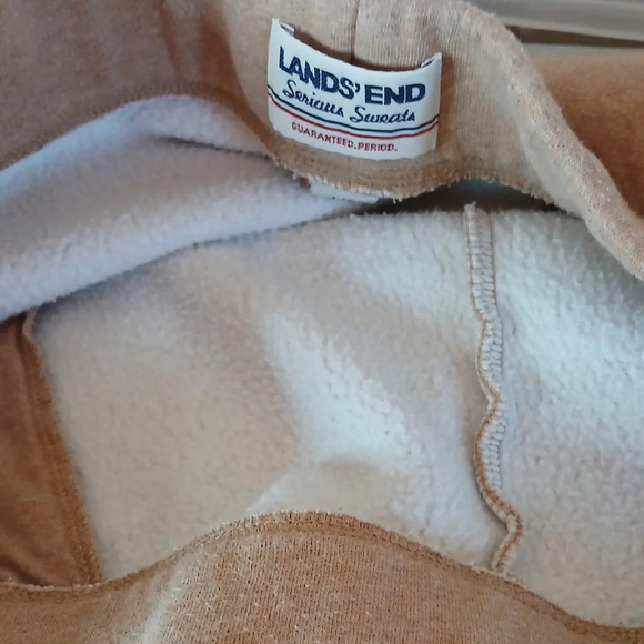 Lands' End  Women's Sweatpants size large petite tan color - Picture 4 of 4